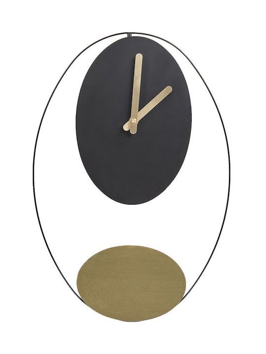 Beliani Manigod Wanduhr Metallisch Schwarz Ø32cm