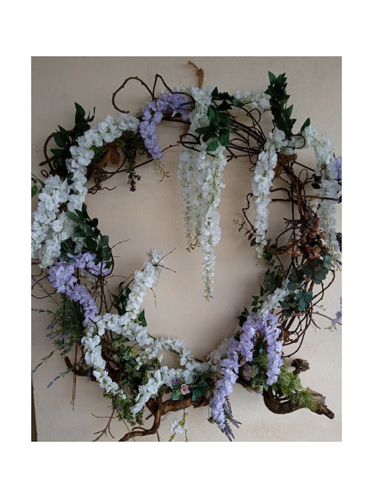 Große Dekorative Krone Mit Künstlichen Blumen 1,70 X 1,40 Cm