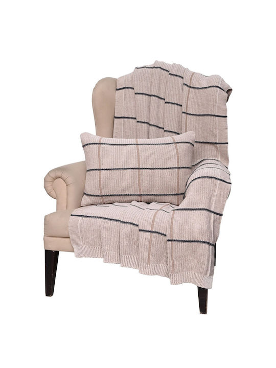 Liolios Home Mini Moss Κουβέρτα Πλεκτή Καναπέ 130x180εκ. Multi