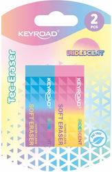 Keyroad Eraser Iridescent 2 Pcs Blister Color Mix