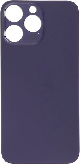 Battery Cover Battery Door Adhesive Large Hole Purple for iPhone 14 Pro Max