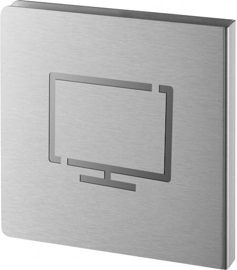 Πινακίδα Σήμανσης Αίθουσας Tv 120x120 Mm Ανοξείδωτη Αυτοκόλλητο Thirard 00252387