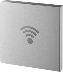 Πινακίδα Σήμανσης Δικτύου Wi-fi 120x120 Mm Ανοξείδωτη Αυτοκόλλητο Thirard 00342387