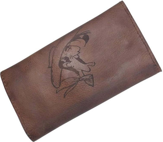 Gk Shoes Tobacco Pouch With Snap Closure 10x16.5cm tobacco brown