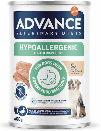 Advance Wet Dog Food Diet With Duck Rice And Carrot Gluten Free 400gr