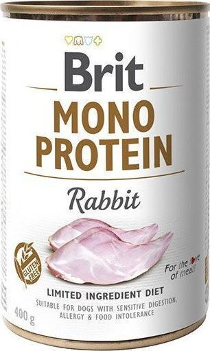 Brit Mono Protein Влажна Храна за Кучета с Заек и Месо 400гр