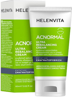 Helenvita Acnormal Ενυδατική & Αντιγηραντική Κρέμα Προσώπου κατά της Ακμής & της Ερυθρότητας με Ρετινόλη & Νιασιναμίδη 60ml