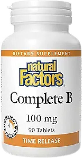Natural Factors Complete B 100mg Специална Хранителна Добавка 60 Таблетки
