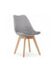 Mark Καρέκλα Κουζίνας από Πολυπροπυλένιο Gray 49x42x82εκ.