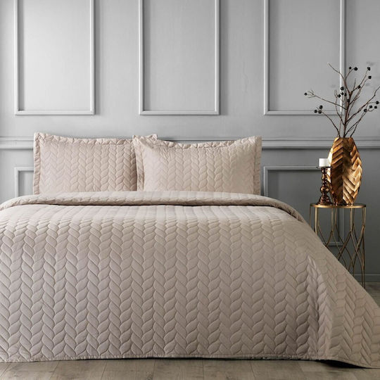 Tac Glory Σετ Κουβερλί King Size από Πολυεστέρα Camel 250x260cm