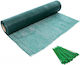 Plasă de Umbră 80 G/m² Grad de Umbrire 85% Verde 20×2 M 50 Legături de Montare 150×2.5 Mm