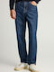 Men's Jeans Pants with Loose Tapered Fit Washed