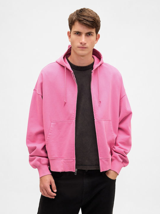 Sweatshirt Fleece with Hood French Pink