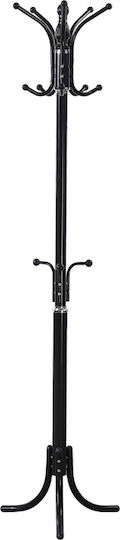 Pakketo Metallic Coat Rack Black Mendora 40x40x180cm