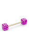Nire Tongue Piercing Earring Steel Silver / Purple