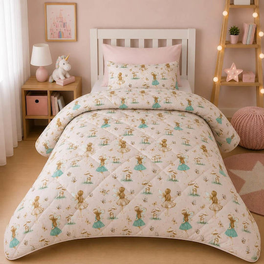 Astron Italy Pătură Pentru Copii Single Fairy Girl Roz 160x240 cm