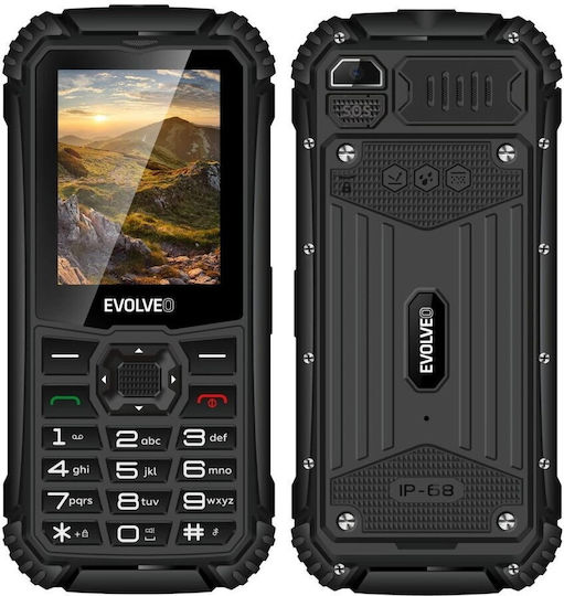 Evolveo StrongPhone Q1 Dual SIM Ανθεκτικό Κινητό με Κουμπιά Black-Orange