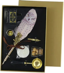Set Papetărie Bufniță Vintage Auriu În Cutie Auriu 7 Bucăți Auriu