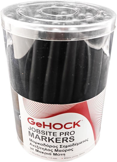 GeHock Markere Permanente 1.5mm NEGRU 36buc