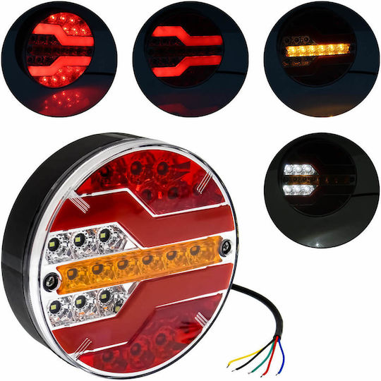 Rear LED Tail Light Turn Signal Brake Reverse Car Truck Trailer 12-24v 14x5cm IP67 W17569-4 X-wheat