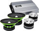 Auto-Audio-Hochtöner Set 2 Tweeter 2 Lautsprecher & 4-Kanal Verstärker 3200w