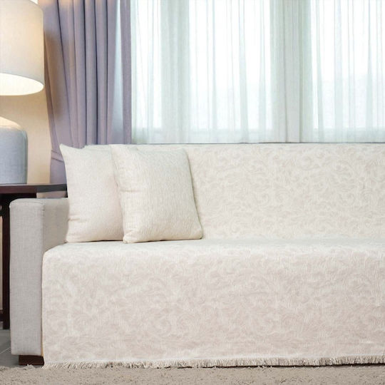 Cotone Ριχτάρι Πολυθρόνας Chenille 180x170εκ. Εκρού