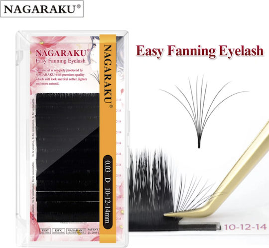 Nagaraku Easy Fanning Bloom Eyelash Extension 0.03c 10-12-14mm