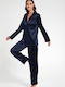 Pen-ky Winter Women's Pyjama Set Dark Blue