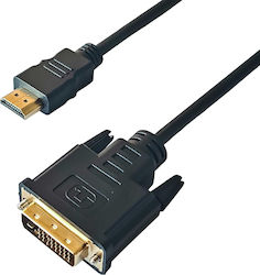 Yenkee Cable DVI-D male - 2m Μαύρο (49790-OC)