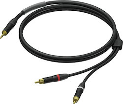 Procab 3.5mm male-2x RCA male 1.5m 1KPPR030