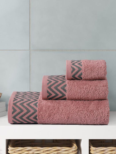 3-tlg. Set Badetücher Terracotta Gewicht 480gr/m²