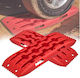 Anti-skid Traction Aid Pads Red Plastic 58x33cm 2 Pieces