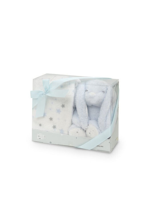 Interbaby Blanket Nursery Swaddling Blankets Velvet Blue with Animal 80x110cm