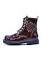 Anatomice Ghete Copii din Piele Burgundy
