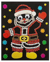 Christmas Craft Stickers Dots Pattern Santa Claus