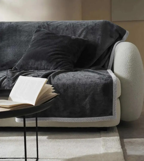 Gofis Home Armchair Throw Jacquard 109x180cm Gray