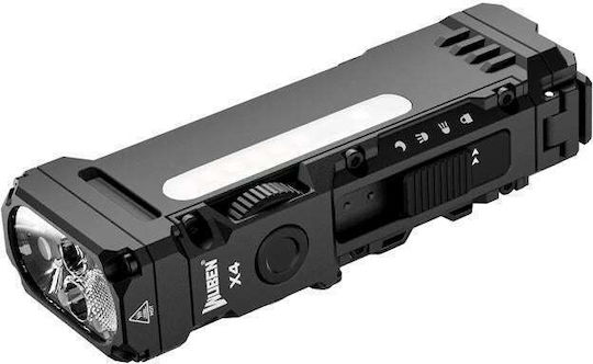 Wuben Επαναφορτιζόμενος Φακός LED IP68 με Μέγιστη Φωτεινότητα 1500lm X4