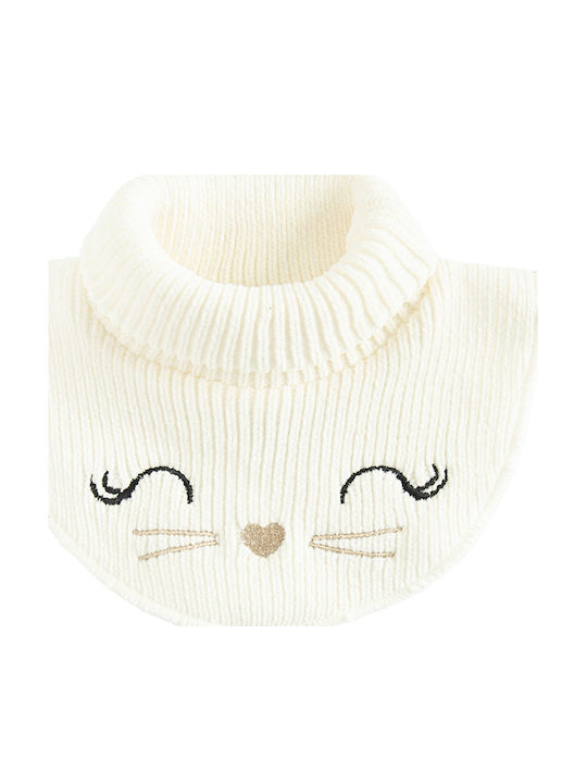 Kids Knitted Neck Gaiter White