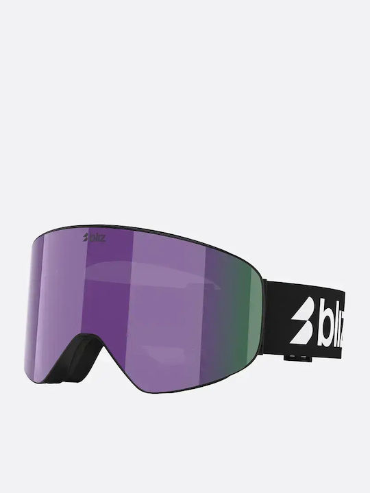 Bliz Μάσκα Σκι & Snowboard Ενηλίκων Μαύρη με Φακό σε Μαύρο Χρώμα