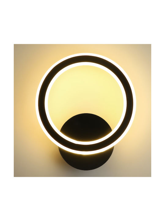 ArkoLight Leuchte Wand mit Integrierter LED und Neutralweißes Licht Schwarz 20cm