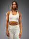 Women's Sports Bra with Removable Padding Ivory/burgundy