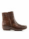Leder Stiefeletten Damen Braun