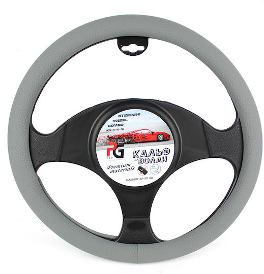 Gmax Auto-Lenkradabdeckung mit Durchmesser 38cm Leder Gray