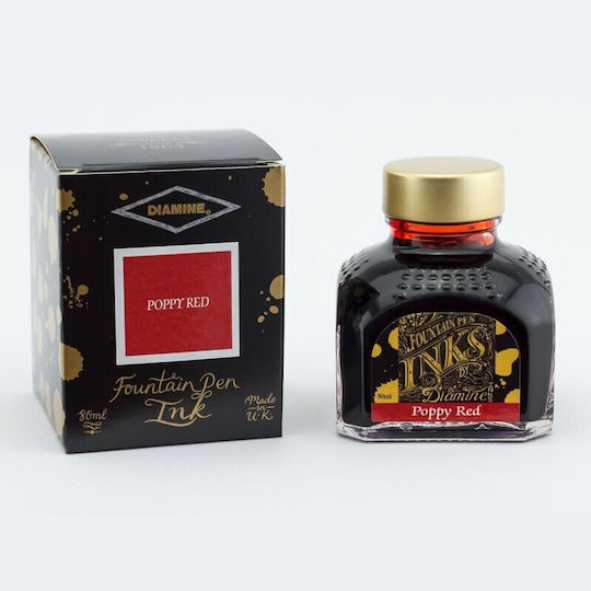 Diamine Мастило за Писалка Poppy Red 80ml Бутилка 700987828030