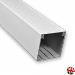 British White Cable Channel 75x75mm Nct/7575 Premier Profile 2m