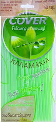 Βιοδιασπώμενα Καλαμάκια 18cm 50τμχ Cover