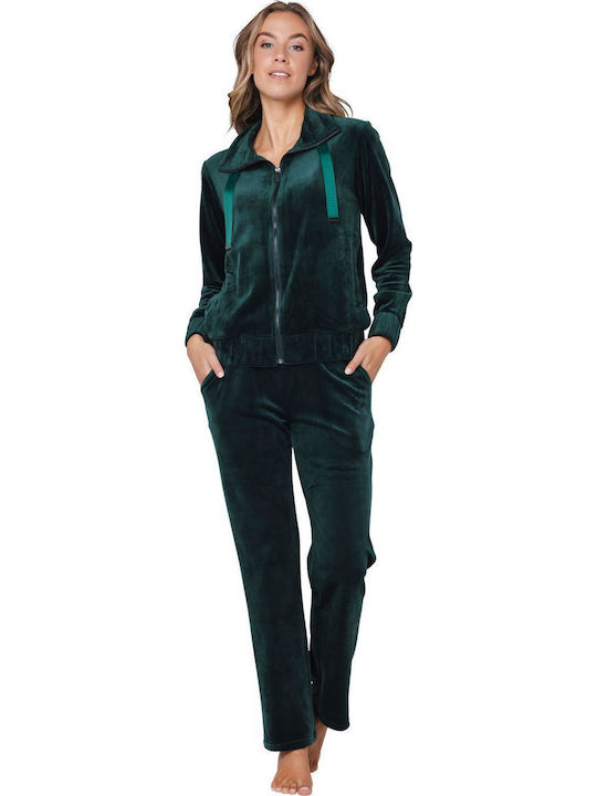 Pastunette Winter Women's Pyjama Set Green