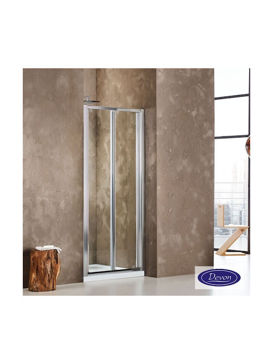 Devon Primus Plus Bi Fold Bi Cabin for Shower with Foldable Door 92x185cm Clear Glass