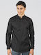 Long-sleeved Cotton Shirt Black
