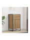 Office Storage Chipboard Cabinet Walnut Brown L43xW36xH75.5cm